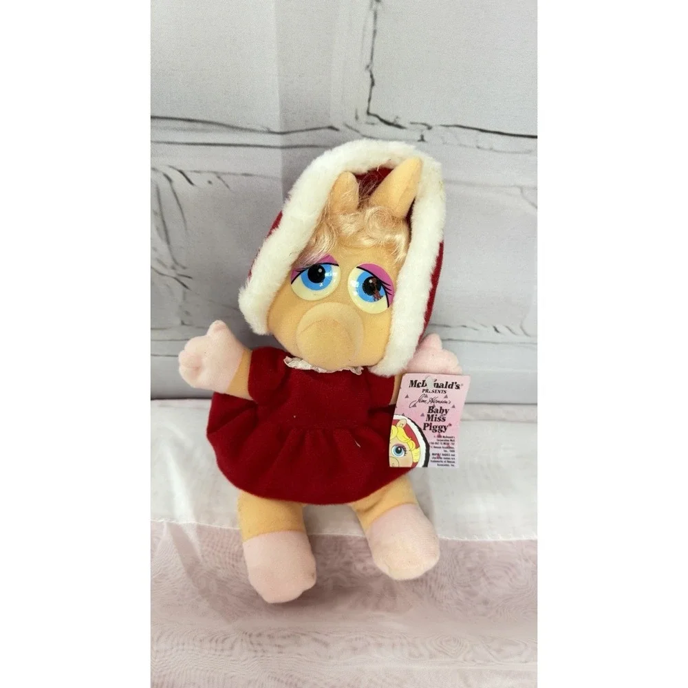 Muppet Babies Miss Piggy Fozzie Bear Christmas Plush Bundle McDonalds 1987 Vtg
